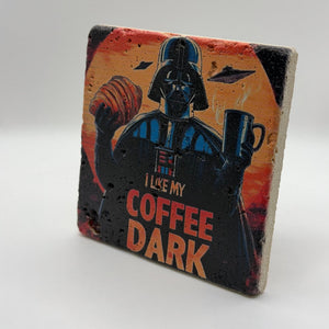 I Like My Coffee Dark Stone Coaster
