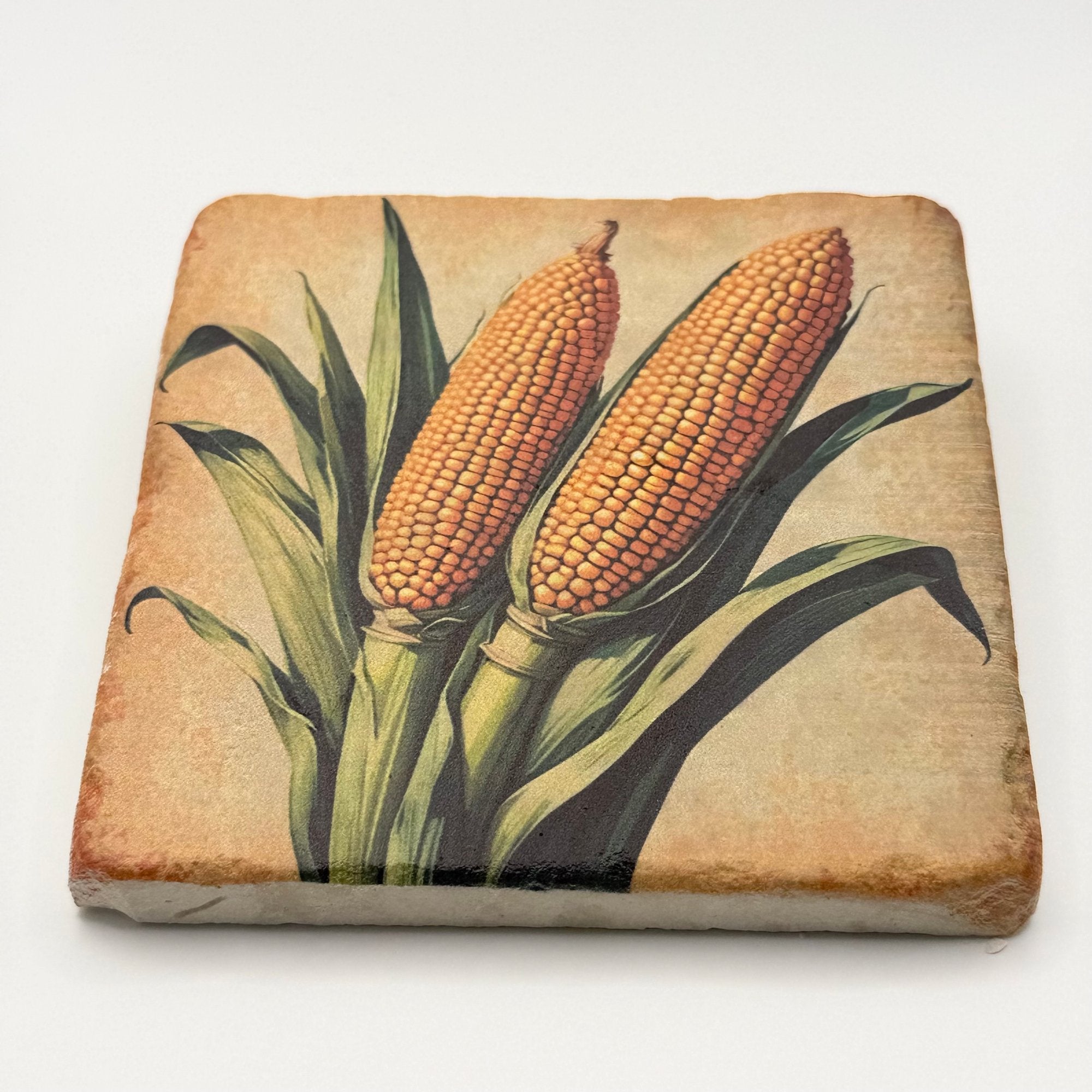 Retro Corn Cob Stone Coaster
