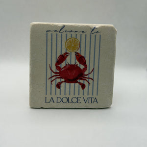 Crab Natural Stone Coaster