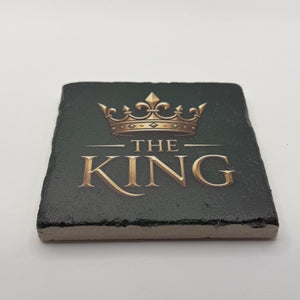 Crown And The King Natural Travertine Stone Coaster 1