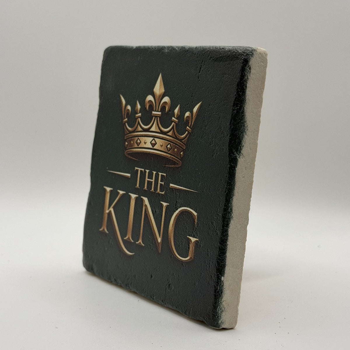 Crown And The King Natural Travertine Stone Coaster 2