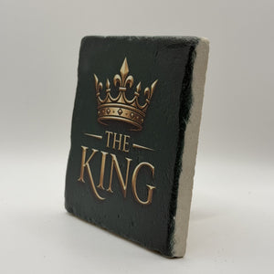Crown And The King Natural Travertine Stone Coaster 2