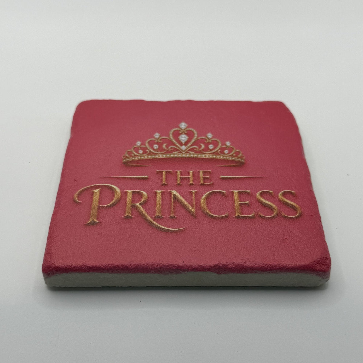 Crown And The Princess Natural Travertine Stone Coaster 1