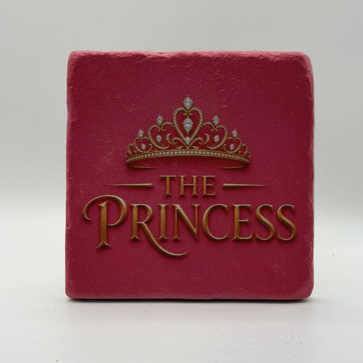 Crown And The Princess Natural Travertine Stone Coaster 2