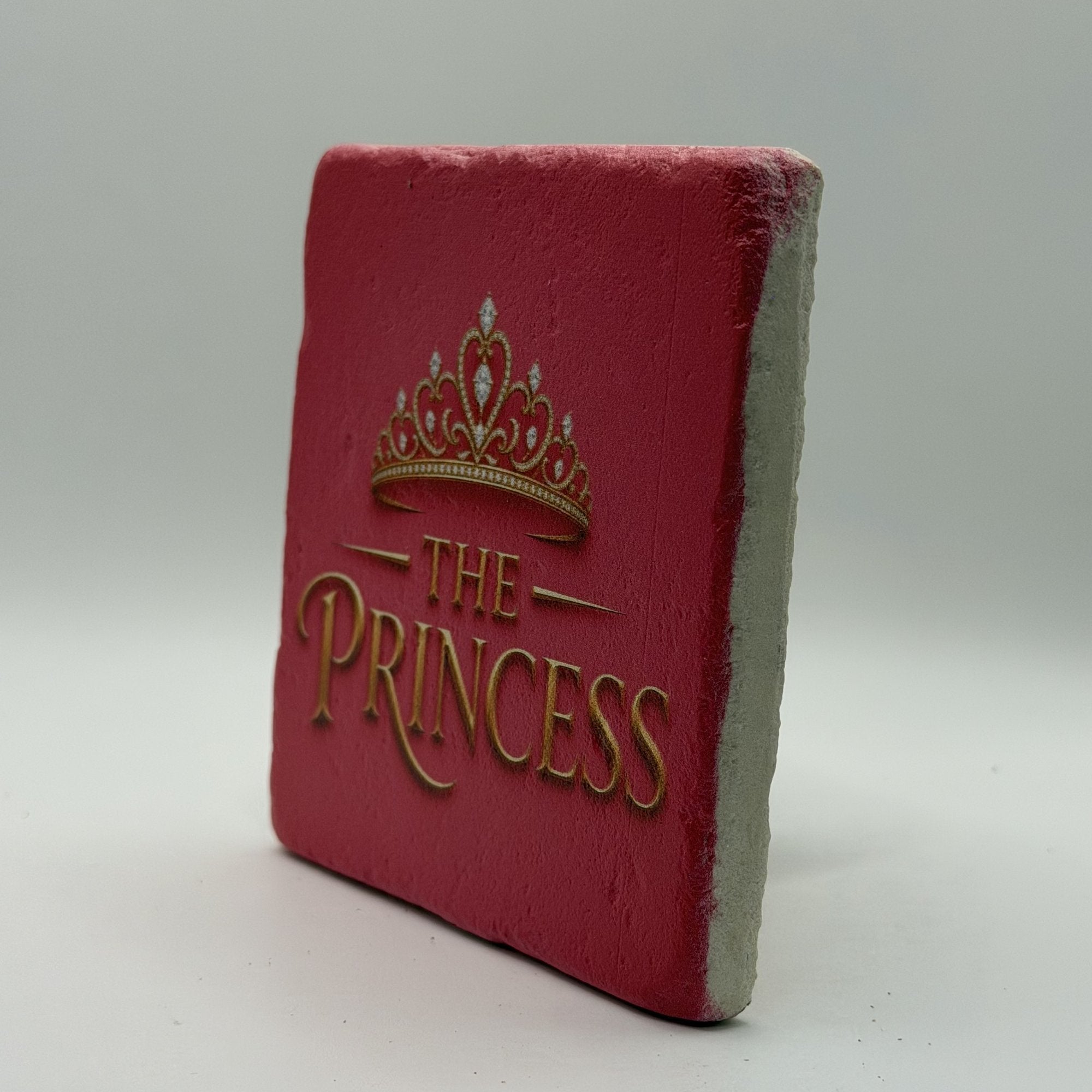 Crown And The Princess Natural Travertine Stone Coaster 3