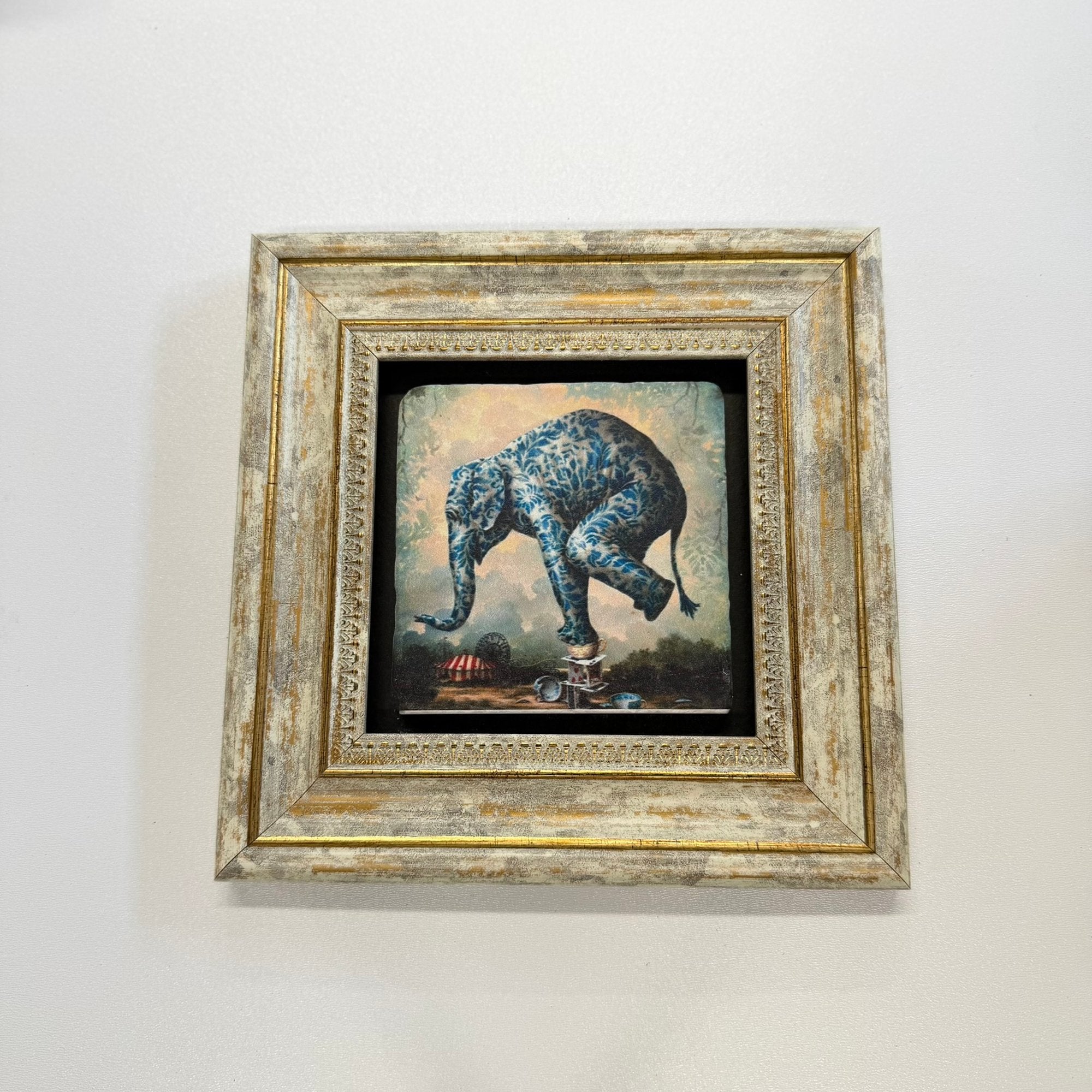 Variant Media V2 | cute-blue-elephant-natural-stone-coaster | gold | variant_main | sha256:9c38d7aeb6d1