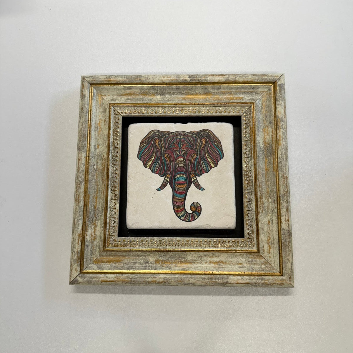 Variant Mapping v4 | cute-elephant-stone-coaster | with Gold Frame | sha256:35842ae7f432