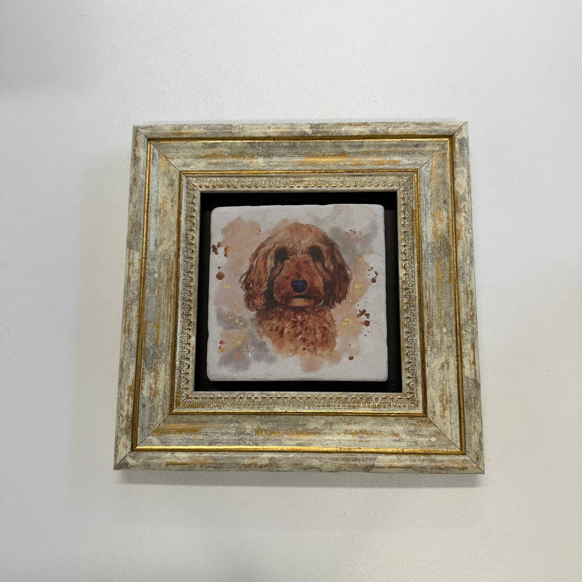 Variant Mapping v4 | cute-labradoodle-stone-coaster | with Gold Frame | sha256:527a0a887f1d
