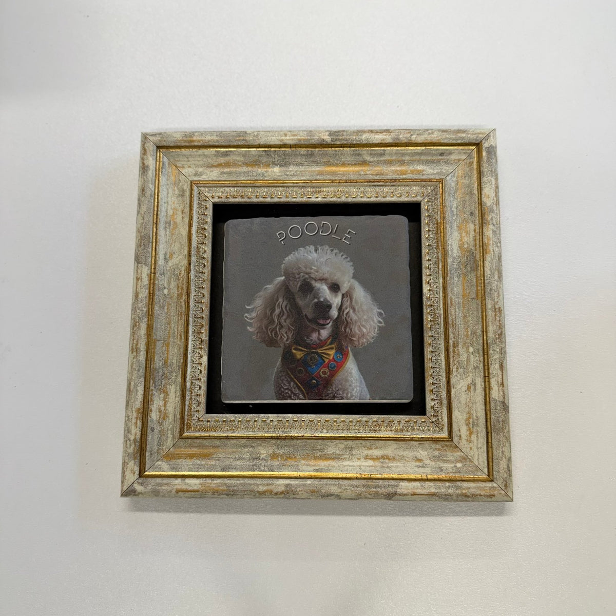 Variant Mapping v4 | cute-poodle-natural-stone-coaster | with Gold Frame | sha256:921b4f337195