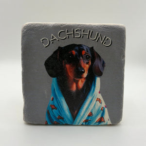 Dachshund Portrait Stone Coaster