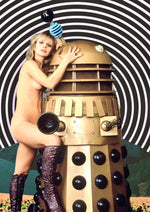 Dalek Pinup Girl artwork printed on MDF wall poster
