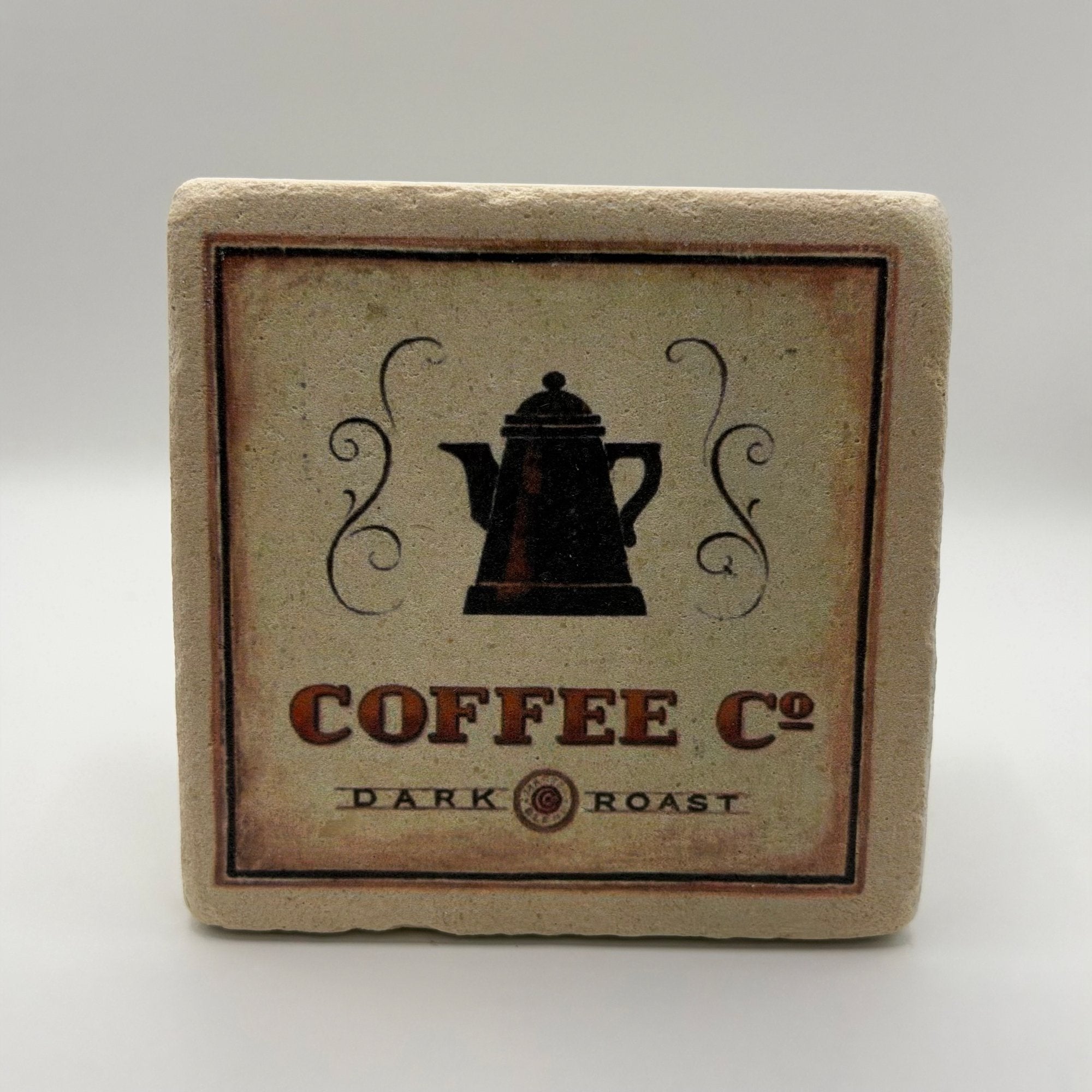 Dark Roast Coffee Stone Coaster