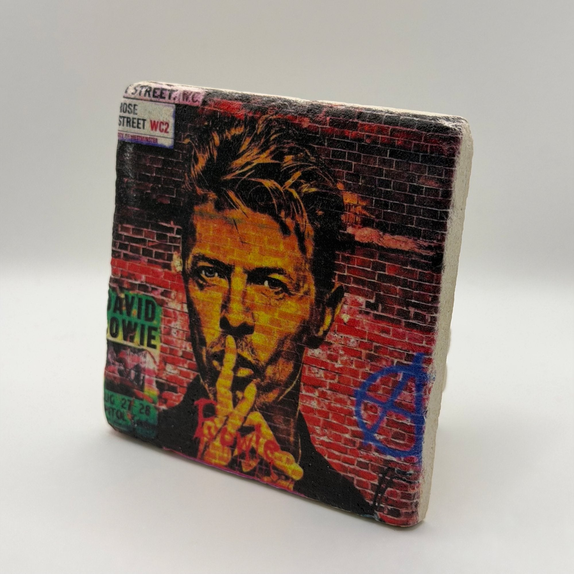 David Bowie Graffiti Stone Coaster