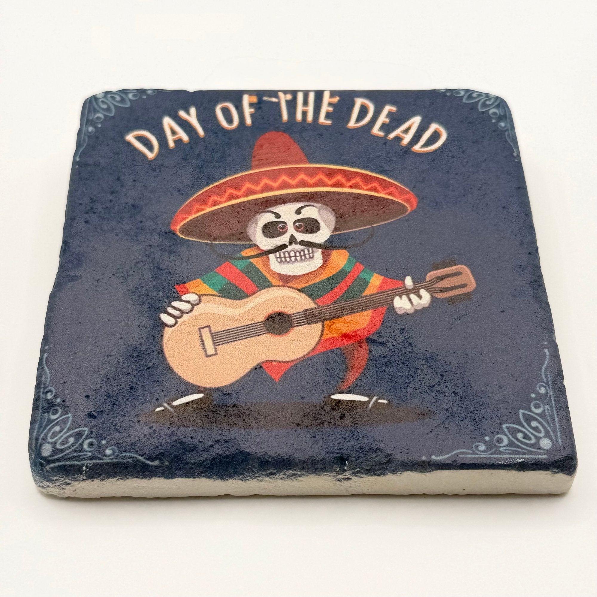 Day of the Dead Natural Stone Skull Coaster