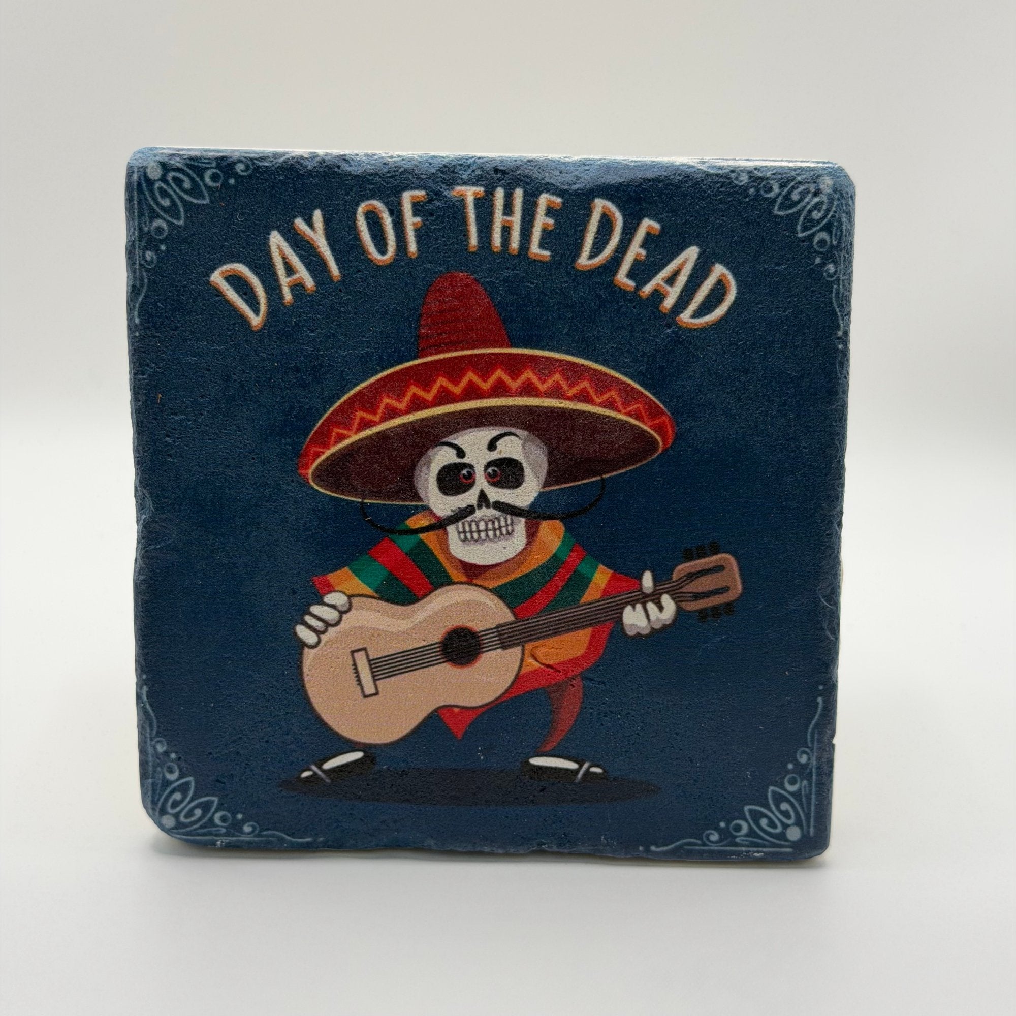 Day of the Dead Natural Stone Skull Coaster