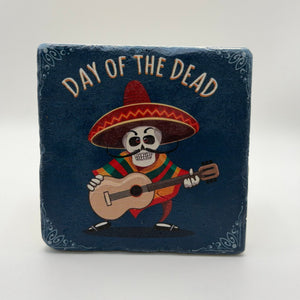 Day of the Dead Natural Stone Skull Coaster