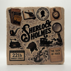 Details Of Sherlock Holmes Natural Travertine Stone Hotpad 1