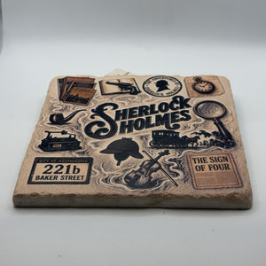 Details Of Sherlock Holmes Natural Travertine Stone Hotpad 2