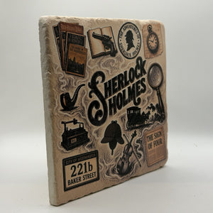 Details Of Sherlock Holmes Natural Travertine Stone Hotpad 3