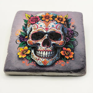 Dia De Los Muertos Skull Stone Coaster