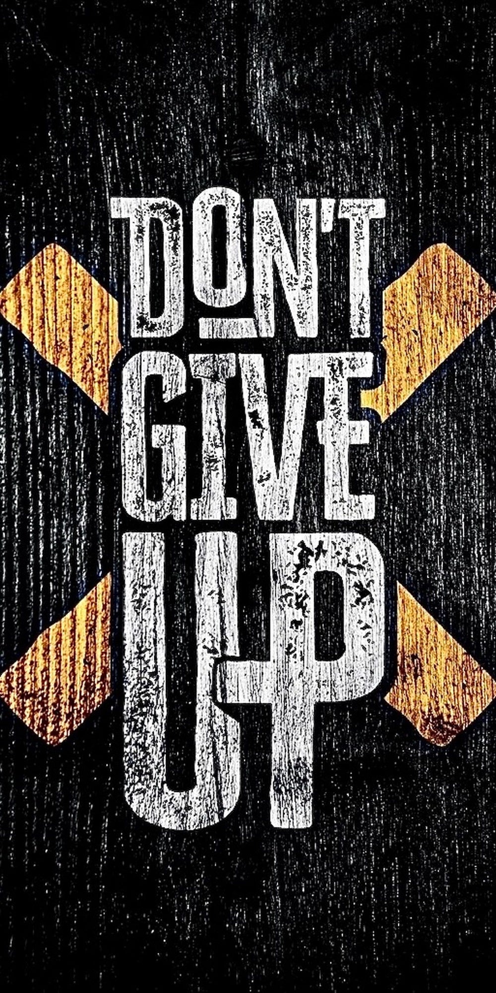 Don't Give Up quote design displayed as a decorative wall sign