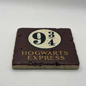 Dont Make Me Use My Wand Natural Travertine Stone Coaster artwork