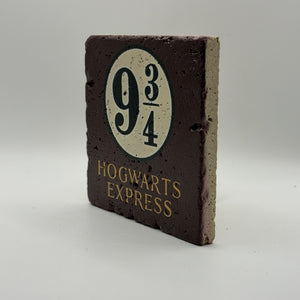 Dont Make Me Use My Wand Natural Travertine Stone Coaster artwork