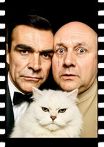 Dr. Evil and Cat artwork printed on MDF wall poster
