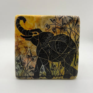 Elephant Flower Stone Coaster