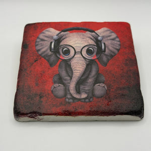 Elephant Music Stone Coaster