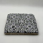 Ethnics pattern number 05 printed on a natural travertine stone coaster
