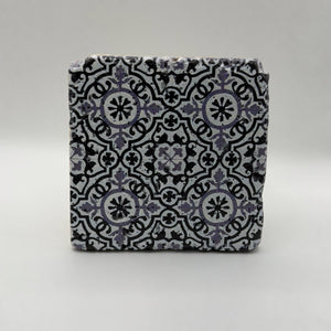 Ethnics pattern number 05 printed on a natural travertine stone coaster