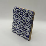 Ethnics pattern number 24 printed on a natural travertine stone coaster