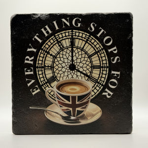 Everything Stops For A Nice Cup Of Coffee Natural Travertine Stone Hotpad 1