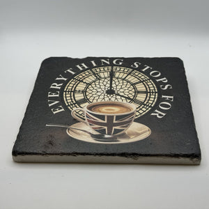 Everything Stops For A Nice Cup Of Coffee Natural Travertine Stone Hotpad 2