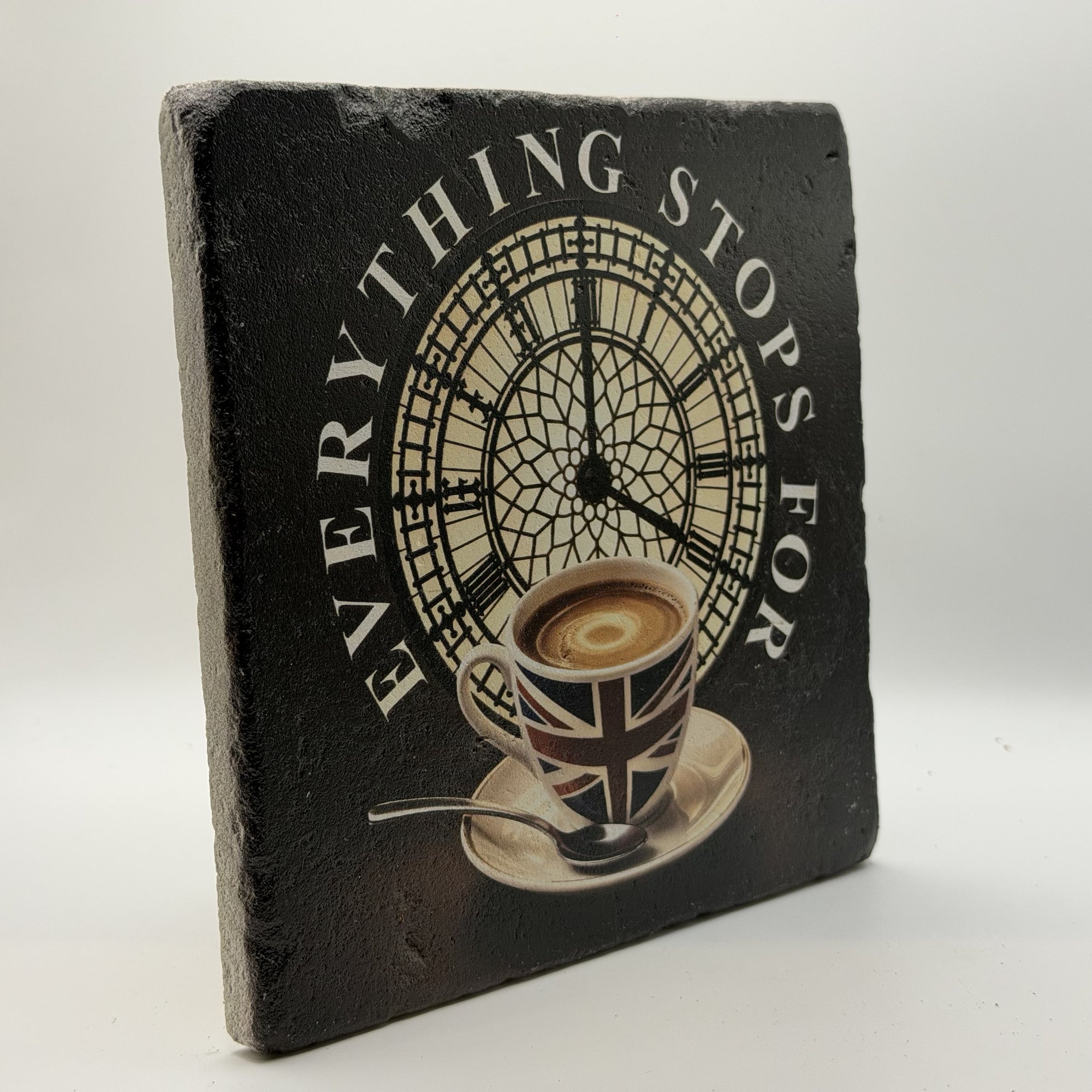 Everything Stops For A Nice Cup Of Coffee Natural Travertine Stone Hotpad 3