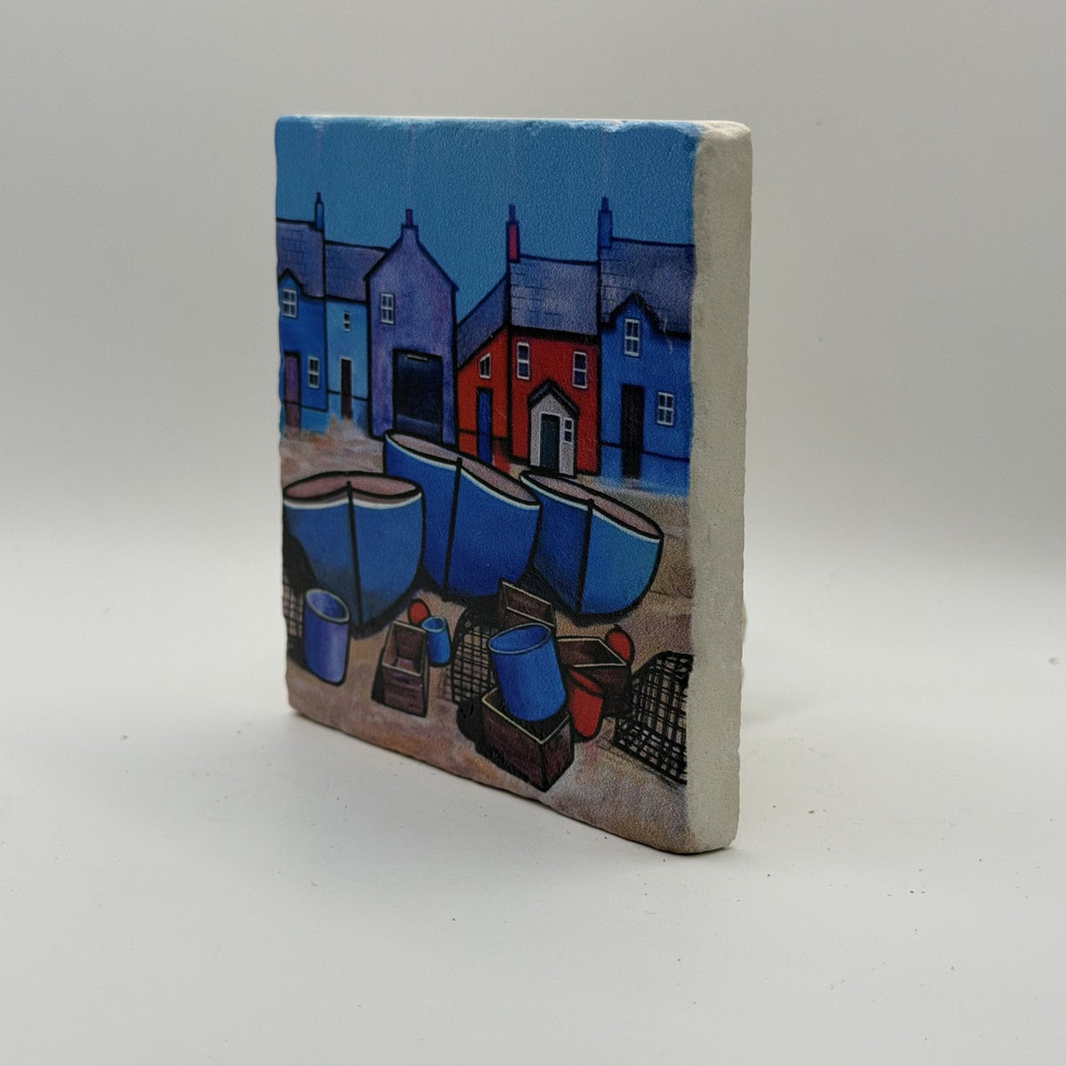 Famous Character Natural Travertine Stone Coaster 2