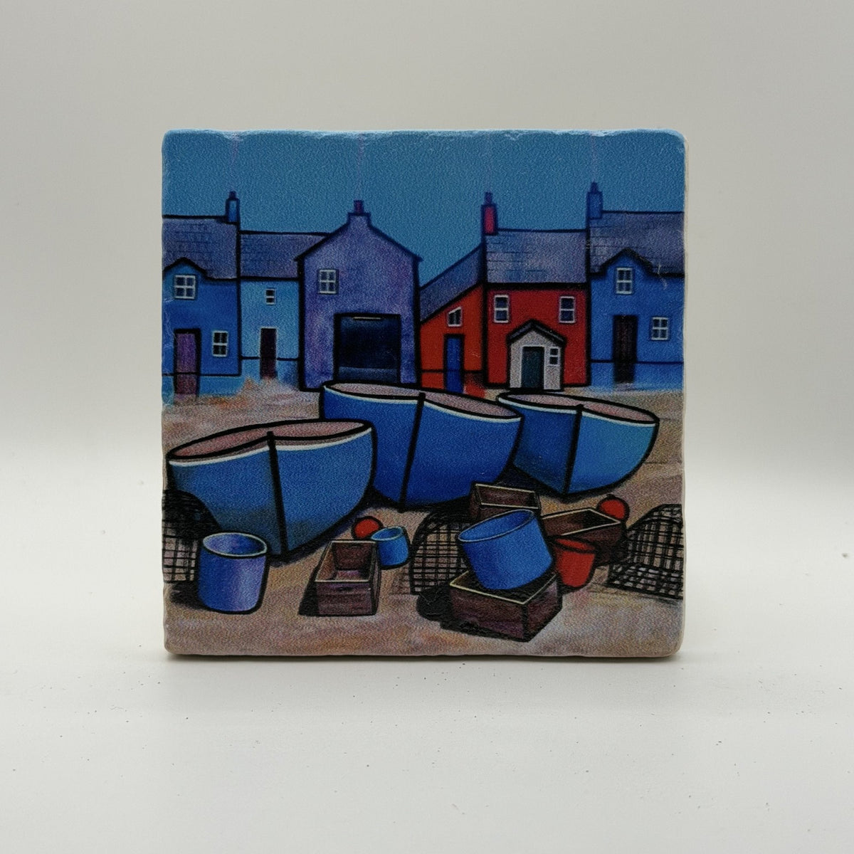 Famous Character Natural Travertine Stone Coaster 3