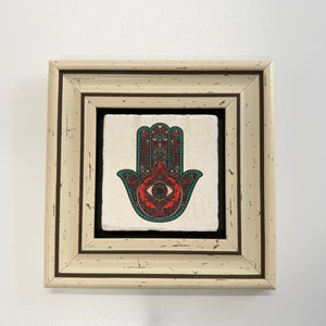 Variant Mapping v4 | fatimas-hand-green-stone-coaster | with White Frame