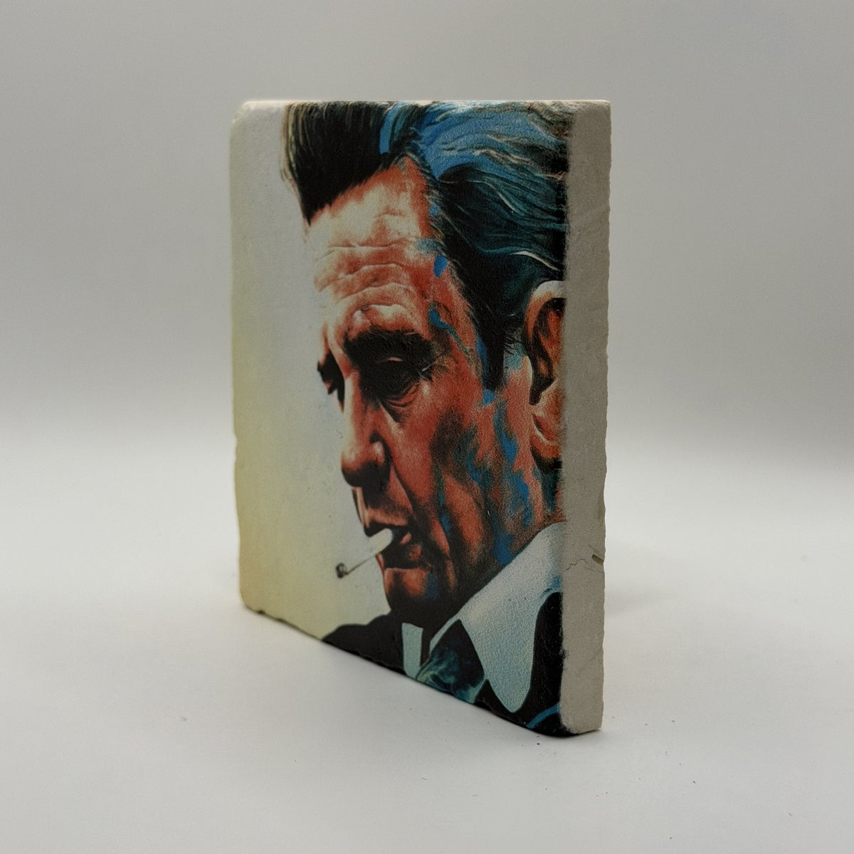 Fight Club Natural Travertine Stone Coaster artwork