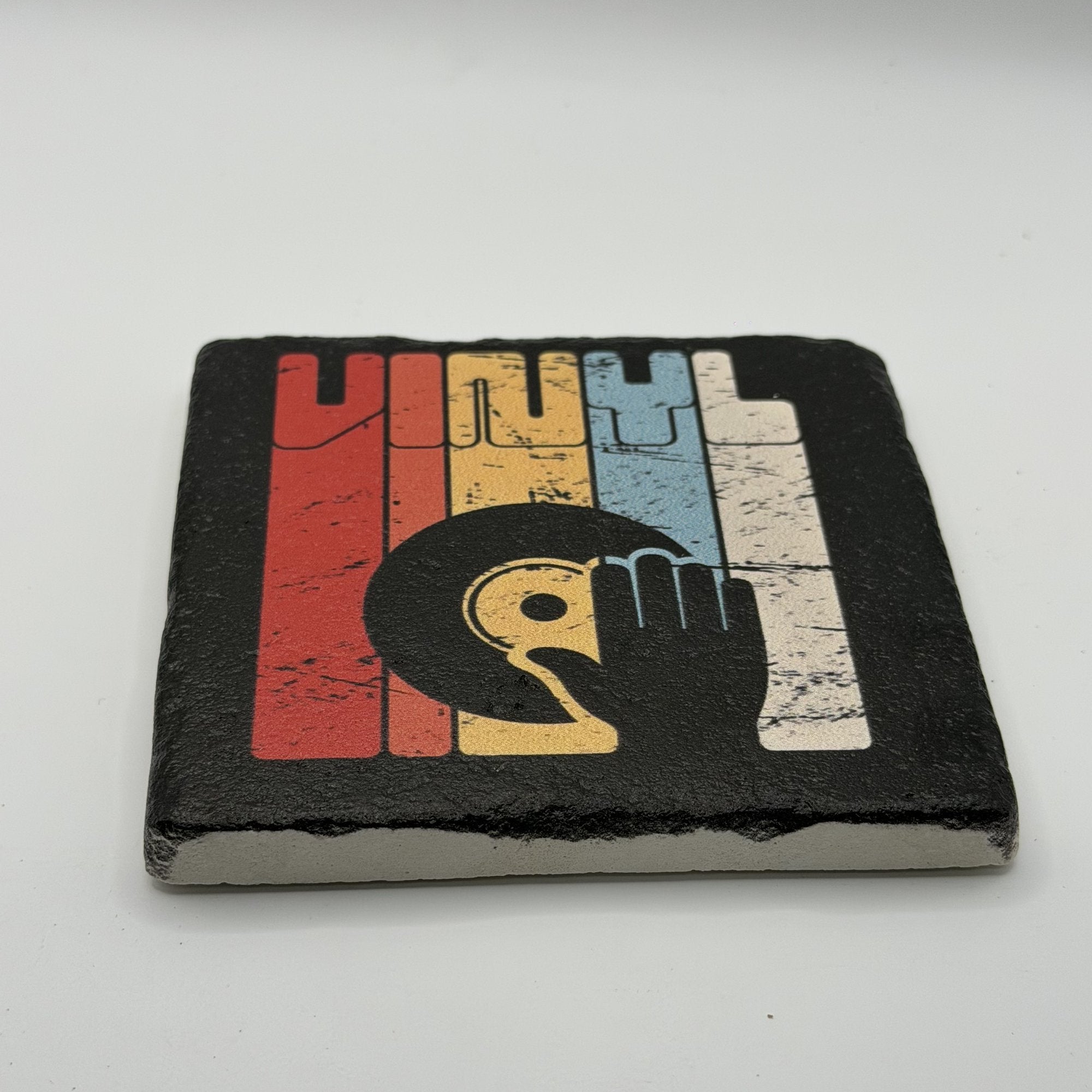 Fit Fuck Im Tired Natural Travertine Stone Coaster artwork