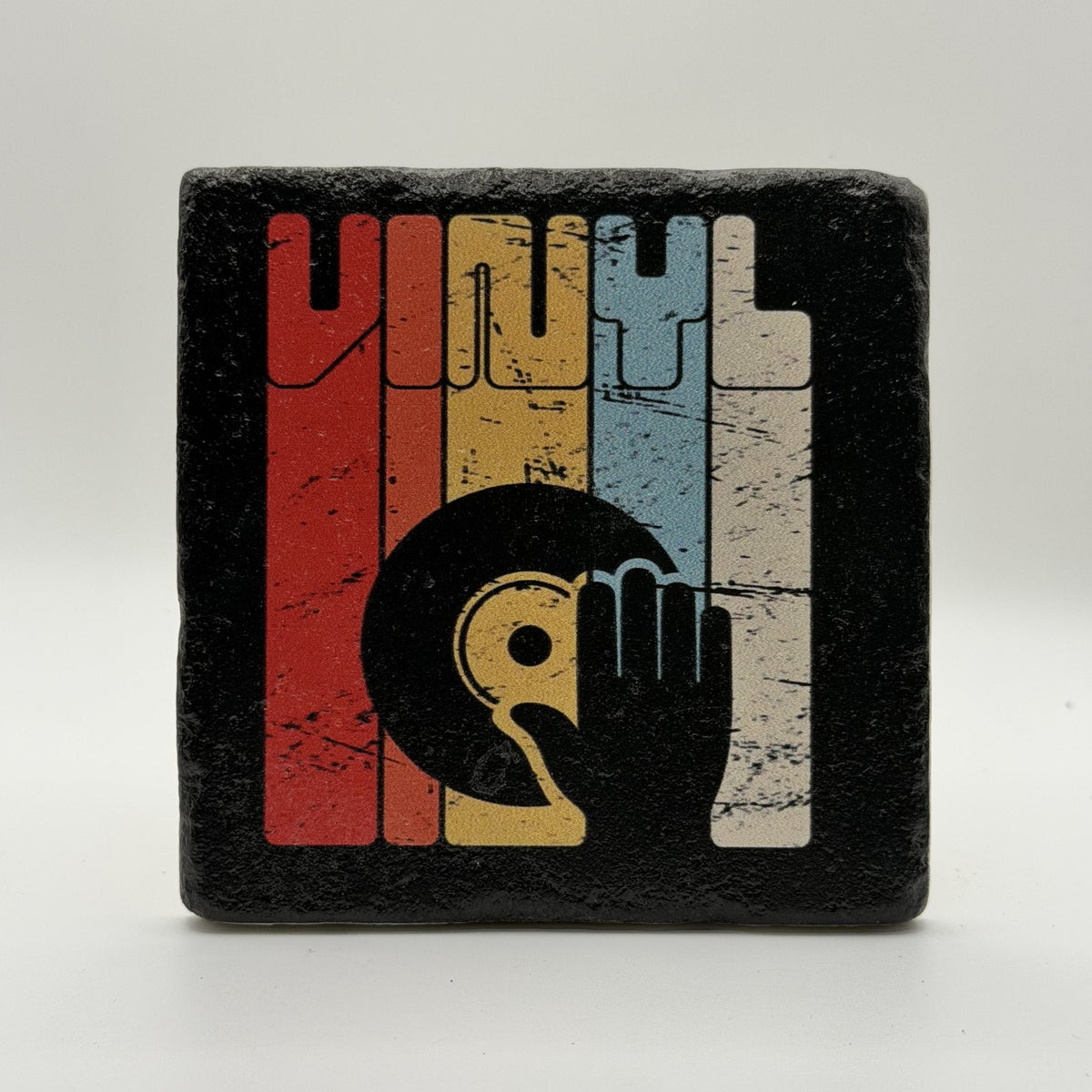 Fit Fuck Im Tired Natural Travertine Stone Coaster artwork