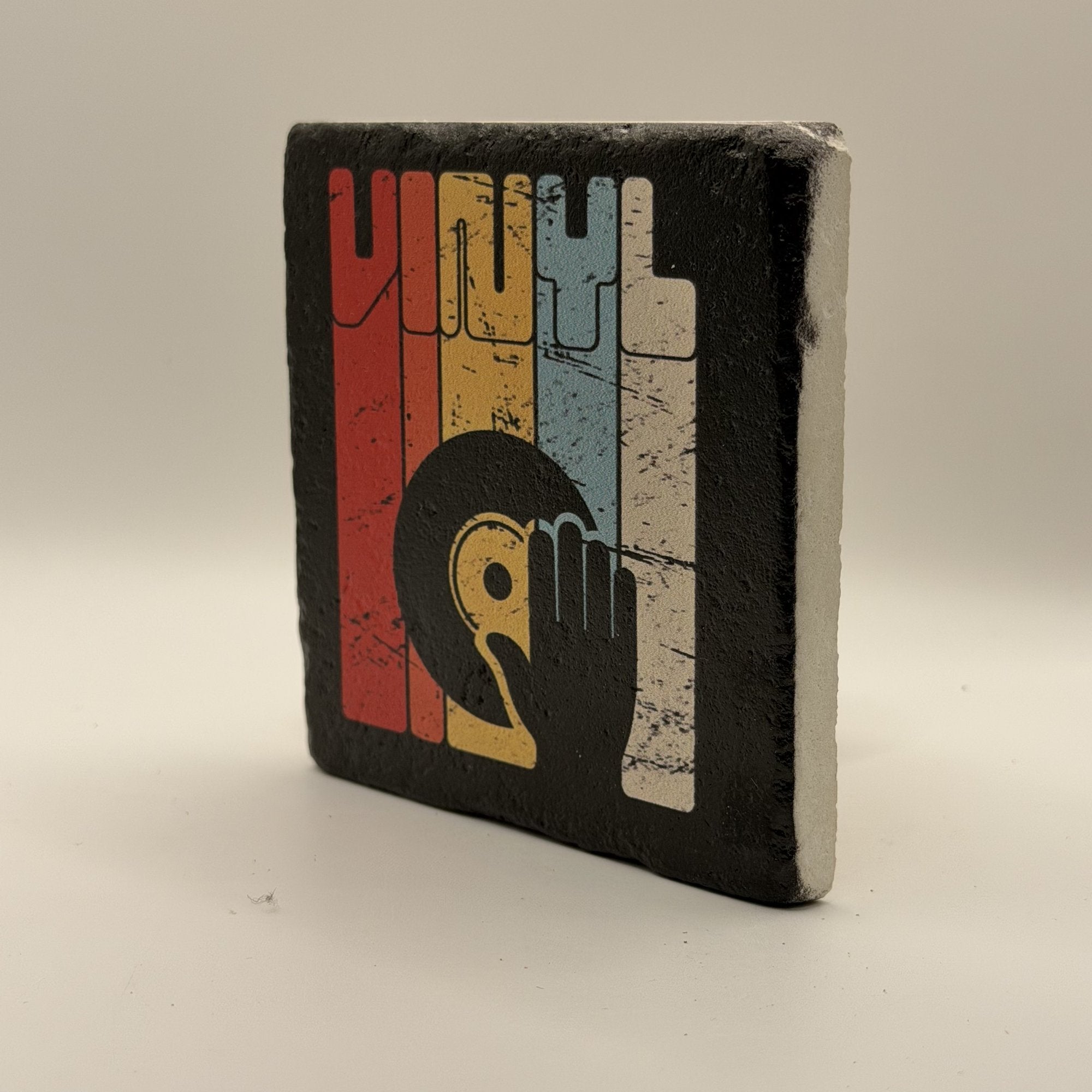 Fit Fuck Im Tired Natural Travertine Stone Coaster artwork