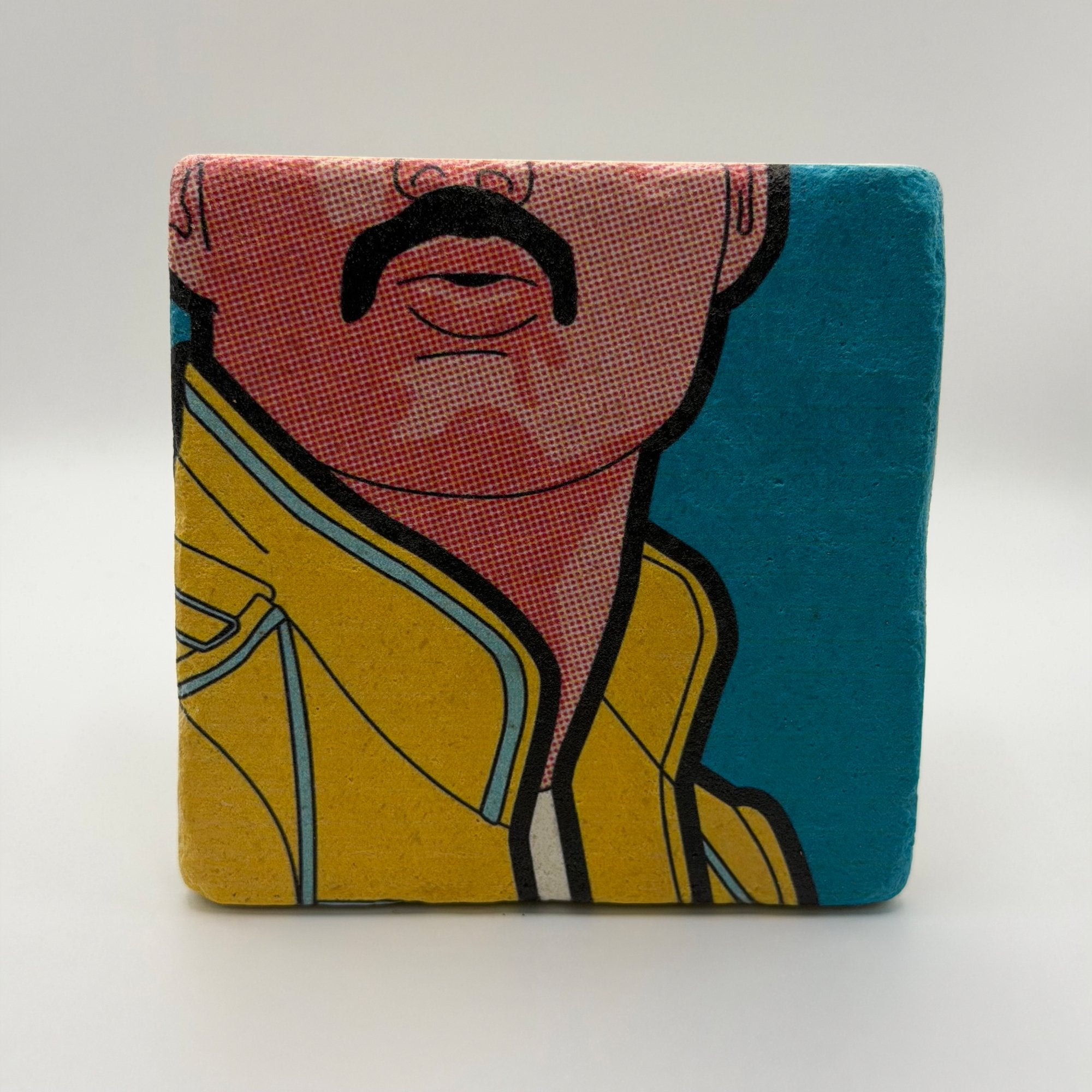 Freddie Mercury Mustache Stone Coaster