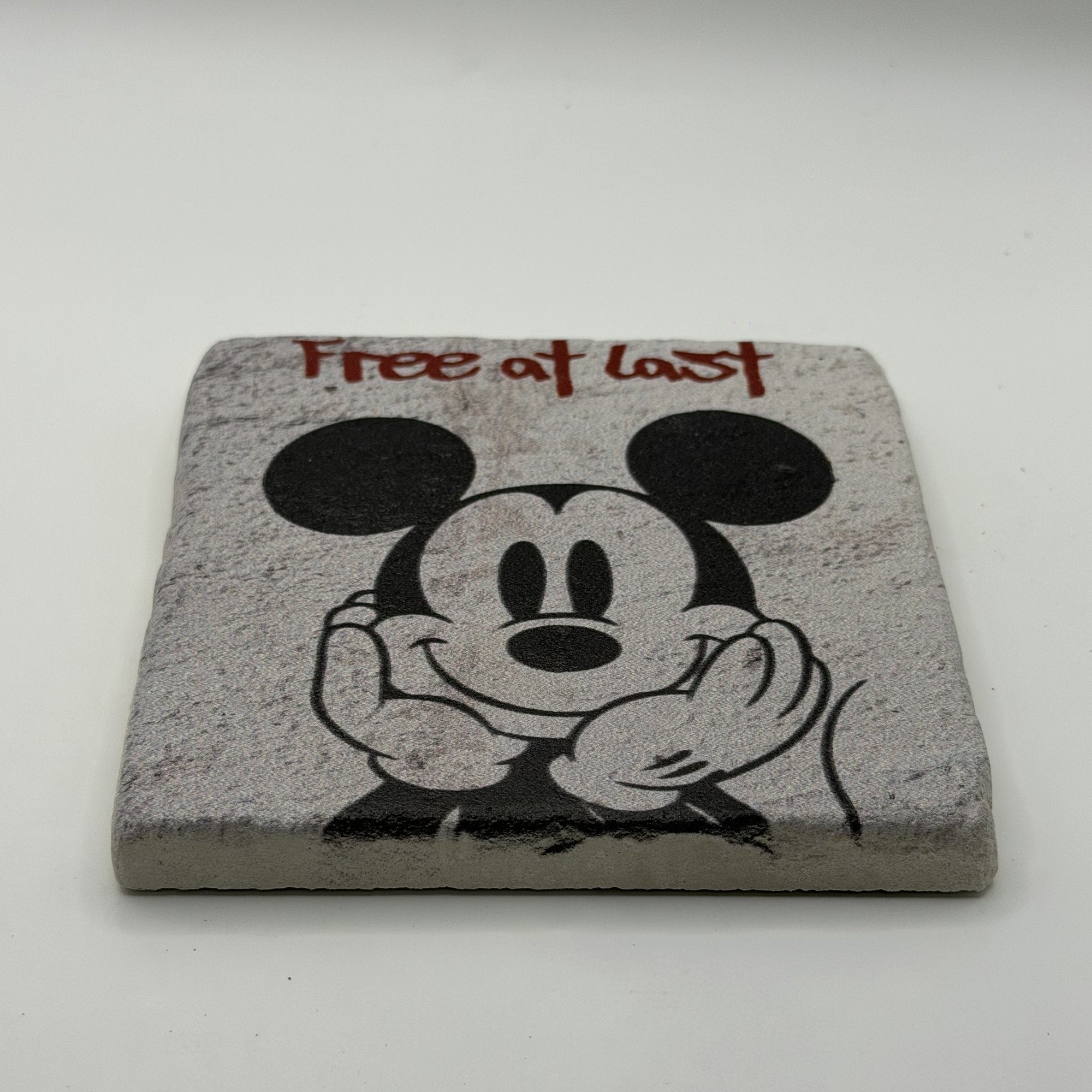Free At Last Pop Art Natural Travertine Stone Coaster artwork
