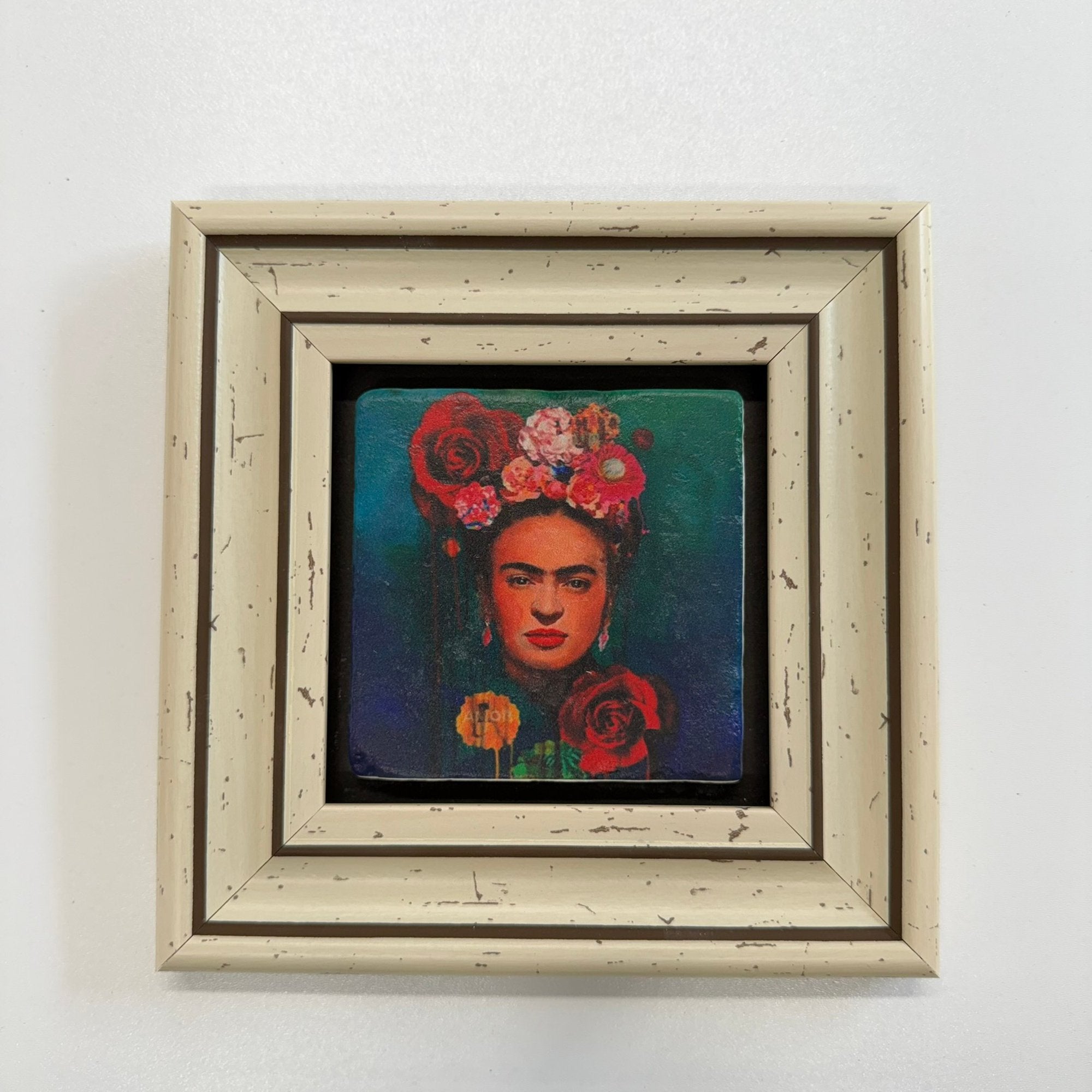 Variant Mapping v4 | frida-kahlo-art-coaster-natural-travertine-stone-coaster | with White Frame | sha256:7349bbcae745