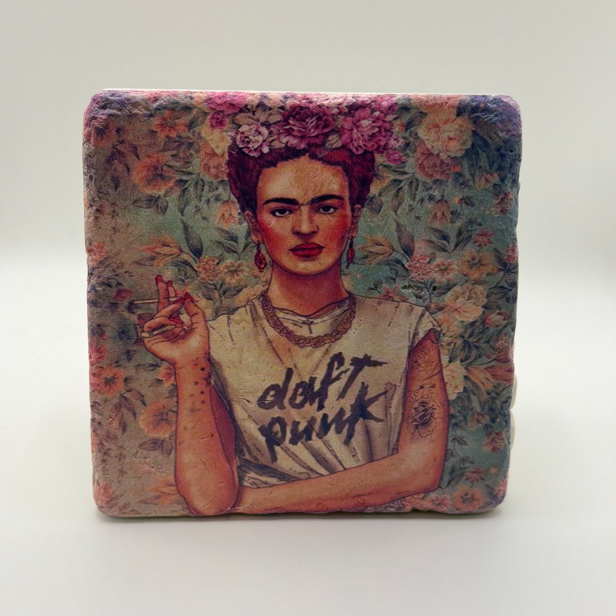 Frida Kahlo & Daft Punk Stone Coaster