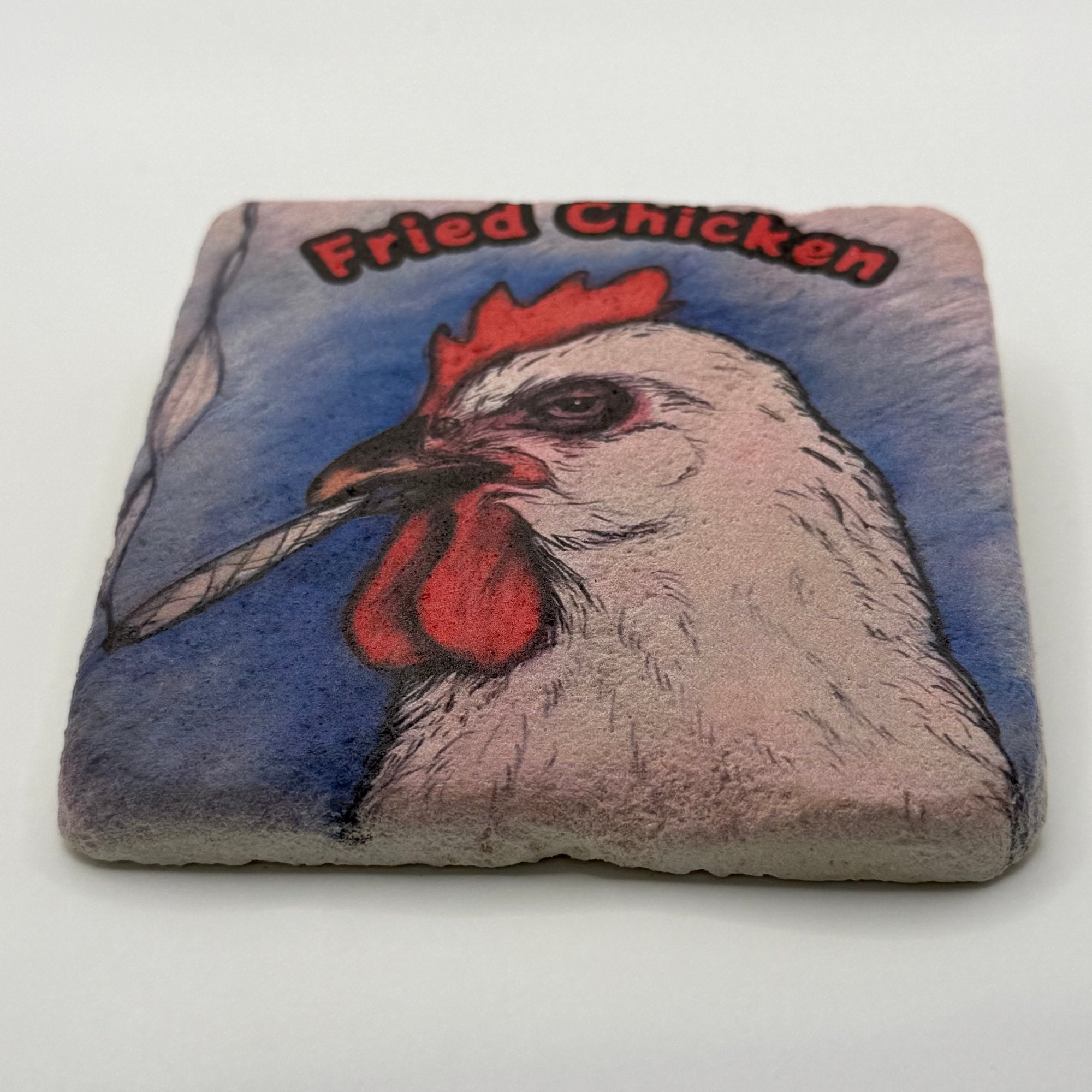 Fried Chicken Slogan Stone Coaster