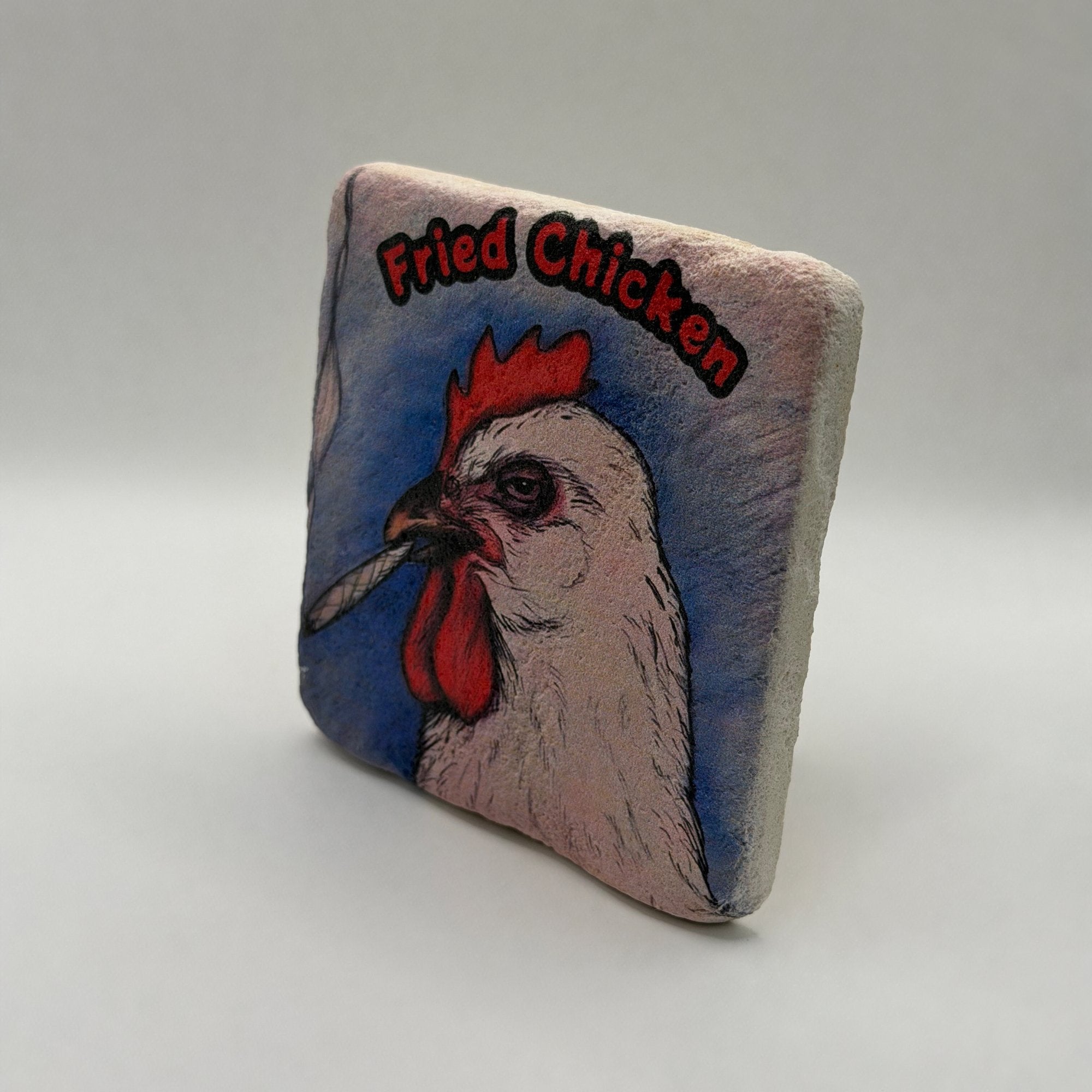 Fried Chicken Slogan Stone Coaster