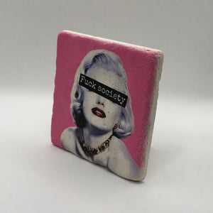Fuck Society Stone Coaster
